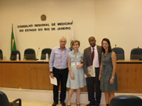 Dr. Kleber e Dra. Lisieux com os palentrantes, Dr. Ricardo Vianna e Dra. Simone Coelho